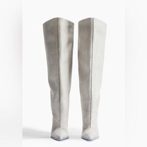 Elegant Gray Women's Knee-High Boots